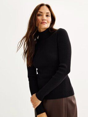 Nine West Essential Ribbed Turtleneck Sweater